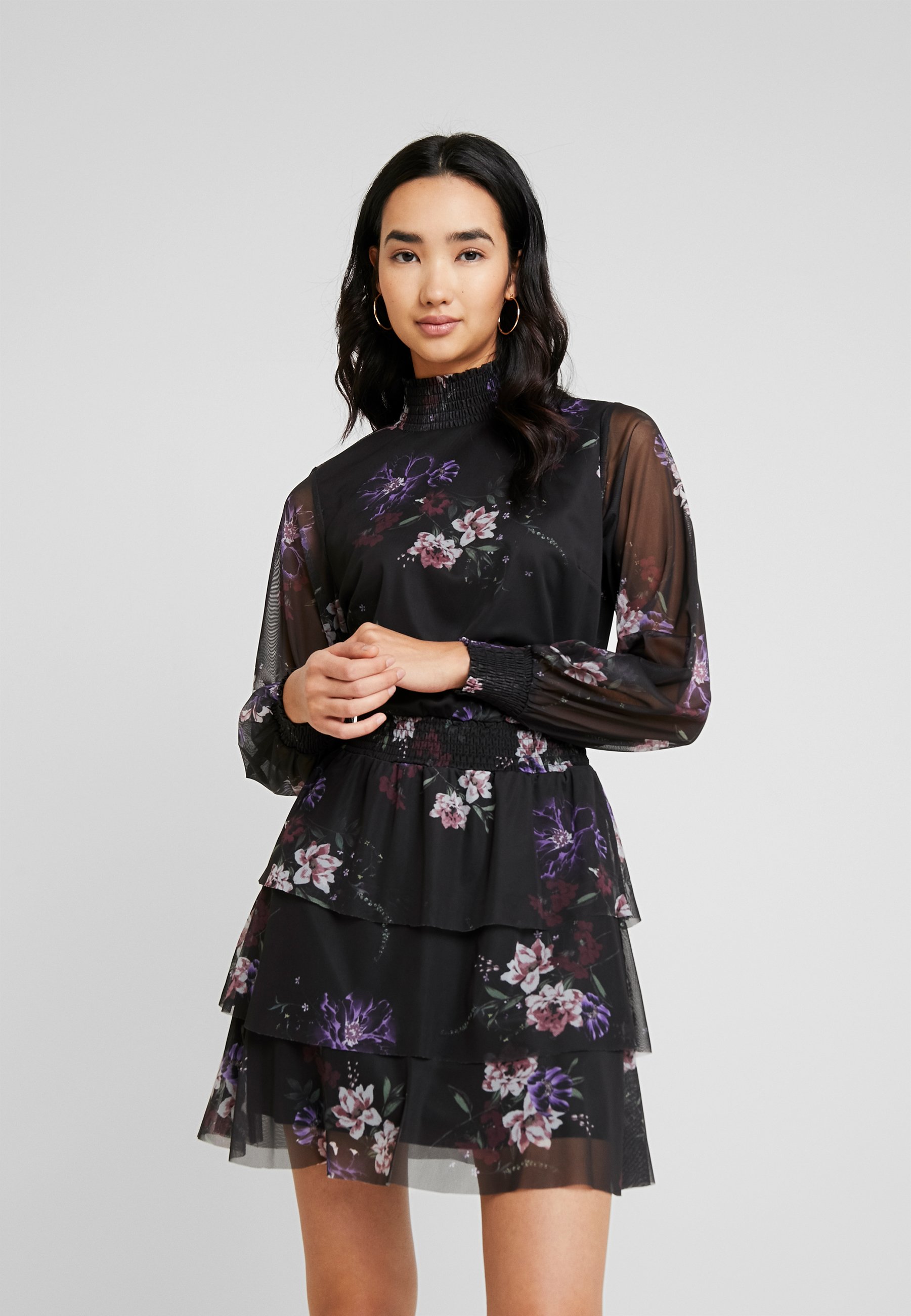 Gina Tricot ALICE TURTLENECK DRESS Kjole blacksvart Mango FRESA - Kjole - dark navy blue