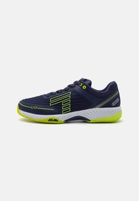 UNISEX - Savikattega väljaku tennisejalatsid - medieval blu/yellow fluo