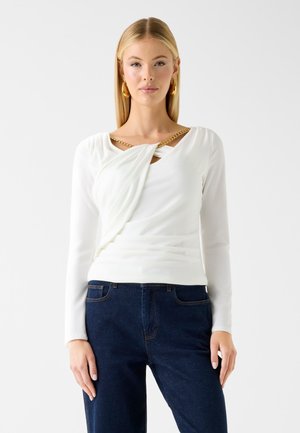 DRAPIERTES - Langarmshirt - creme