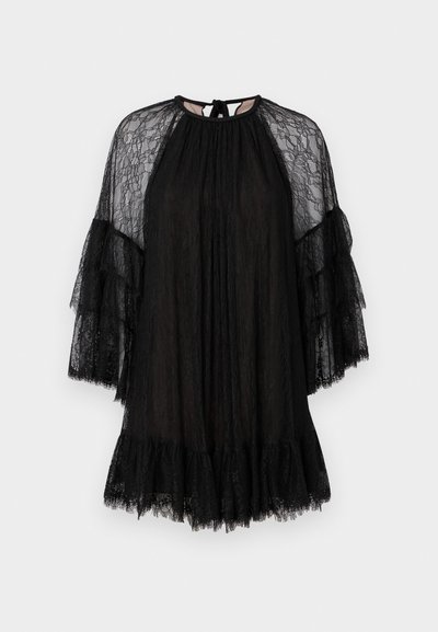Alice + Olivia DELIA RUFFLE TUNIC DRESS - Rochie de zi - black