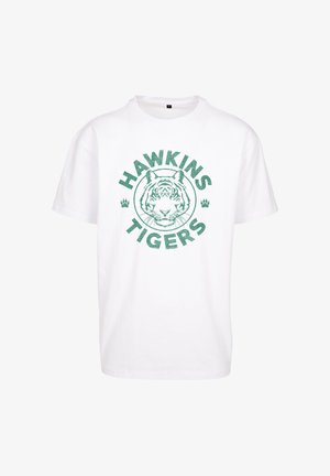 Merchcode, STRANGER THINGS HAWKINS TIGERS TEE - T-Shirt print - white
