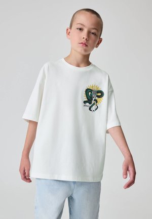 REGULAR FIT- GRAPHIC CREW - T-shirt med print - white krait