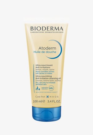Bioderma Atoderm Huile de douche, ultra-nährendes, reizlinderndes Reinigungsöl für trockene, sehr trockene und gereizte empfindliche Haut, 100 ml Tube.