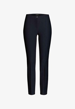 Námořnické kalhoty s těsným střihem vyrobené z hladké látky, s knoflíkovým zapínáním, předními kapsami a elegantním designem s minimálními detaily.