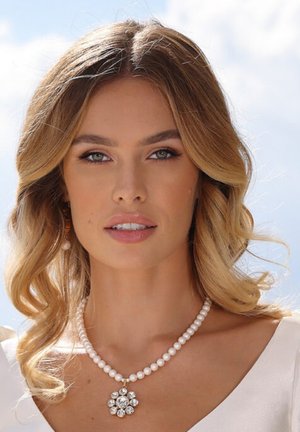 Otazu ANEMONE - Halskette - gold coloured cream and crystal