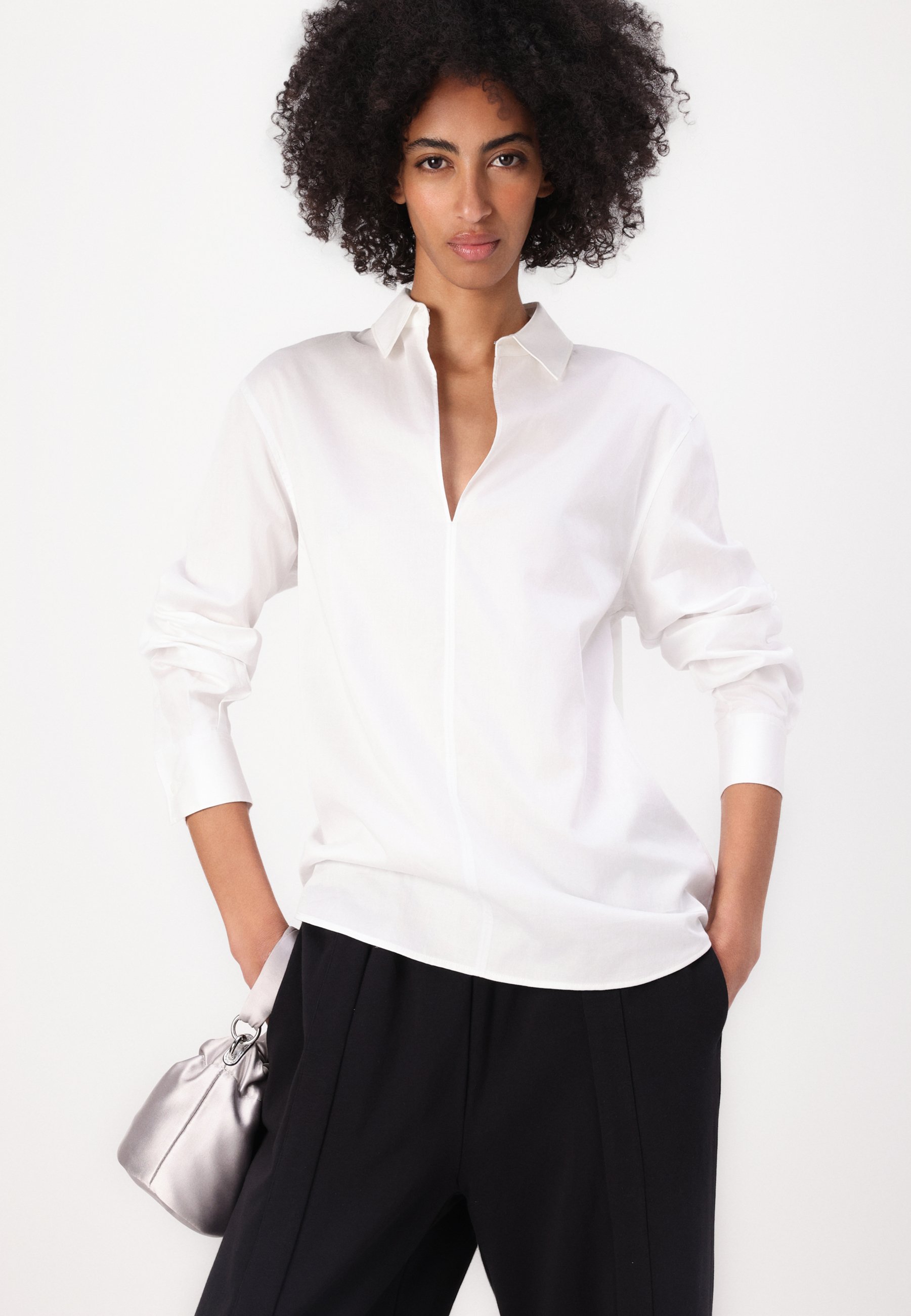 FRONT SLIT SHIRT - Blouse - Product Details