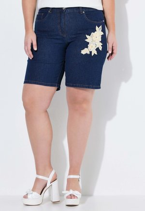 MIAMODA Shorts di jeans - dark blue denim