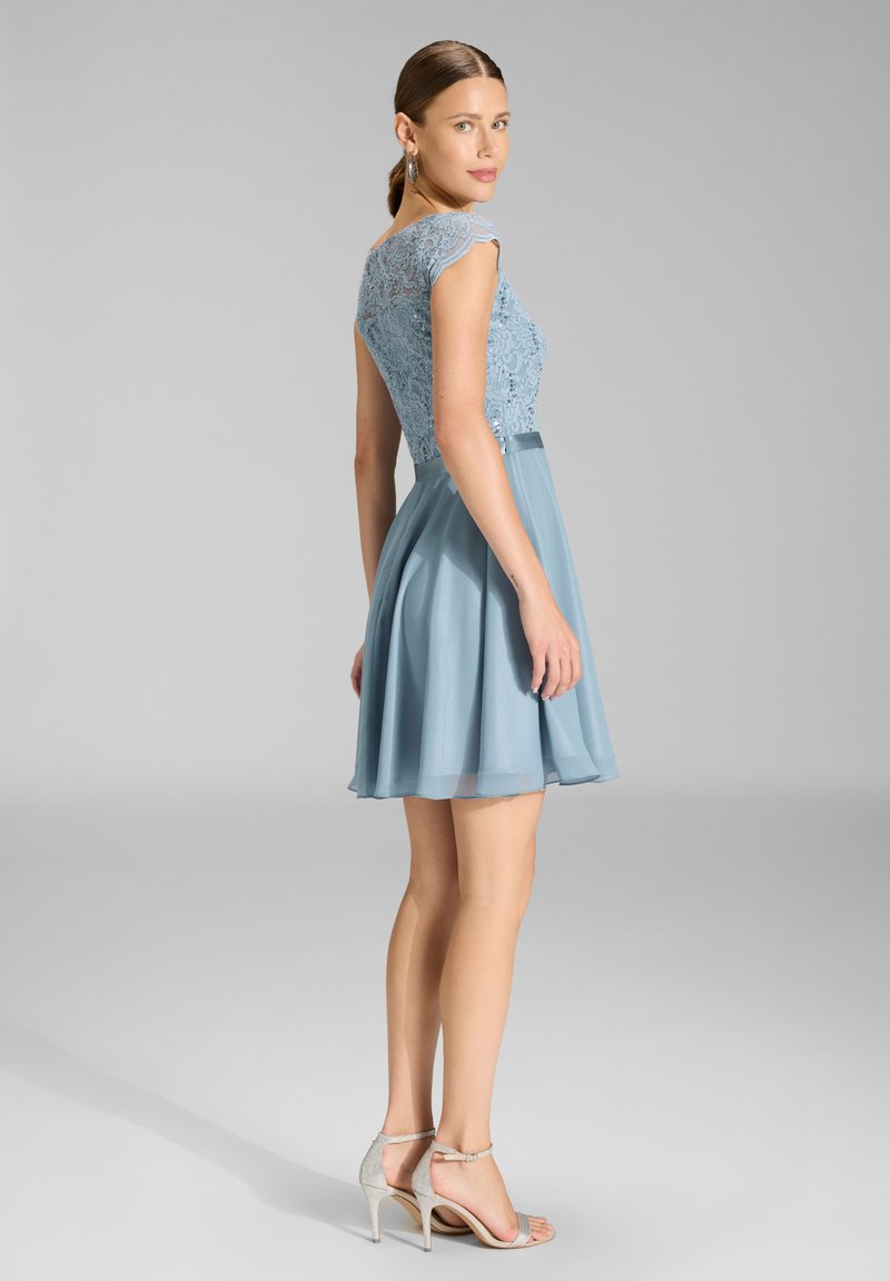 Swing Cocktail dress / Party dress - indigo/mint