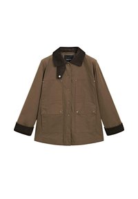 CORDUROY WAXED - Mezisezónní bunda  - dark brown