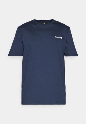 Timberland SMALL LINEAR LOGO PRINT TEE - T-shirts print - dark sapphire