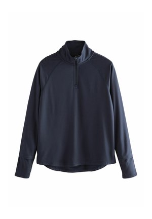 REGULAR FIT - ACTIVE QUARTER ZIP RUNNING - Bluză cu mânecă lungă - navy