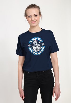 THE MANDALORIAN MANDO HANUKKAH - T-shirts print - french navy