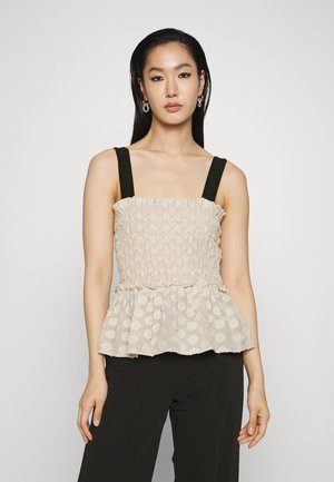 SMOCKED PEPLUM - Top - chateau grey combo