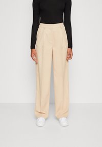 Pieces Tygbyxor - beige