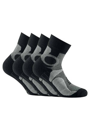 BASIC UNISEX TREKKING QUARTER 4ER PACK OUTDOOR  - Socks - grau