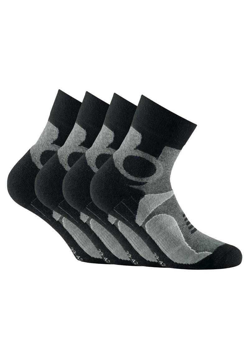 Rohner Advanced Socks BASIC UNISEX TREKKING QUARTER 4ER PACK OUTDOOR  - Strumpor - grau