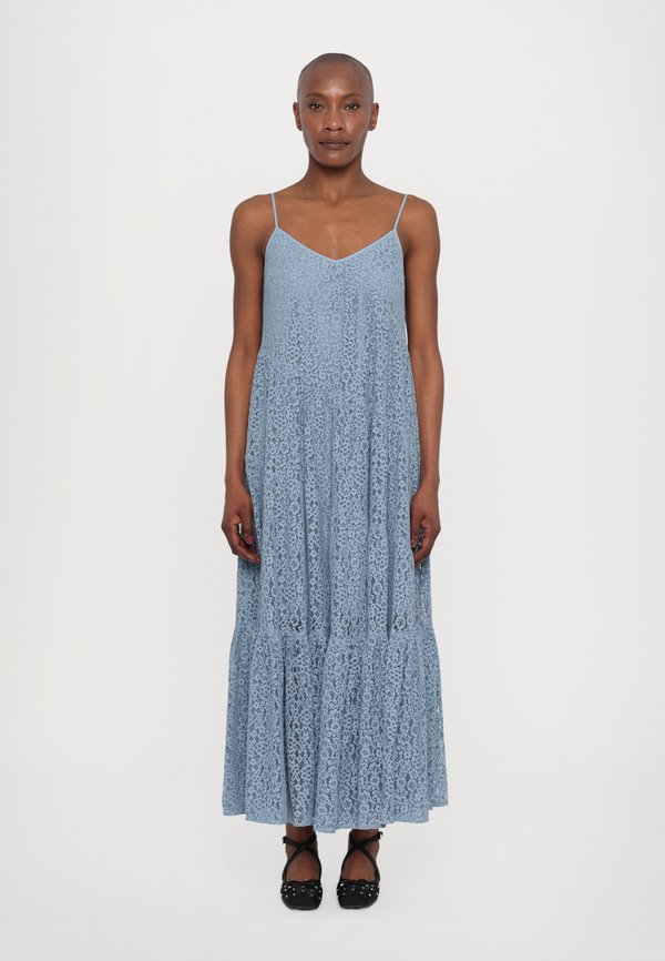 MAXI TIERED SLIP DRESS - Maxi dress - chambray