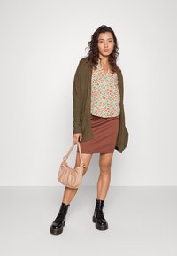 VILA VIRIL OPEN NOOS - Chaqueta de punto - dark melange