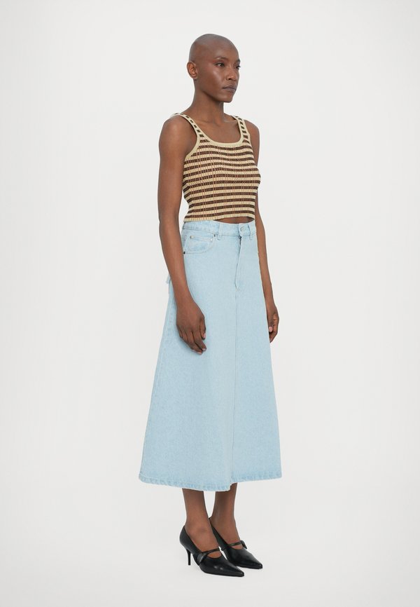 CINTIA - Denim skirt - eco bleach4