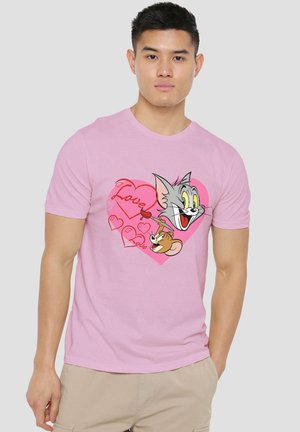 Cotton Soul, TOM AND JERRY VALENTINE'S DAY LOVE HEARTS - Print T-shirt - pink