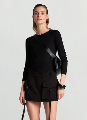 Calliope TINTA UNITA - Maglietta a manica lunga - ultrablack