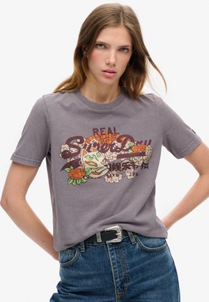 Superdry & Co TOKYO VINTAGE LOGO GRAPHIC - Camiseta estampada - rock dark grey