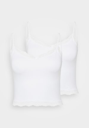ONLVICKY CROP 2 PACK - Caraco - white