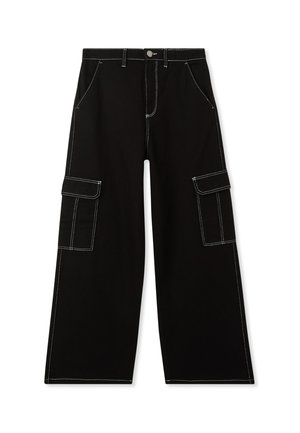 Diesel pantaloni bambina wide leg nero