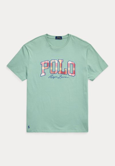 Polo Ralph Lauren CLASSIC FIT PLAID LOGO JERSEY T-SHIRT - T-shirt estampada - faded mint