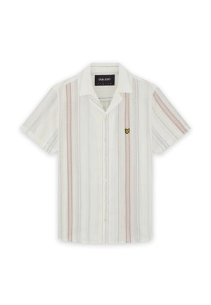 Lyle & Scott, SHORT SLEEVE ZIG ZAG STRIPE SHIRT - Chemise - natural