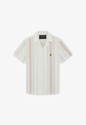 Lyle & Scott, SHORT SLEEVE ZIG ZAG STRIPE SHIRT - Chemise - natural