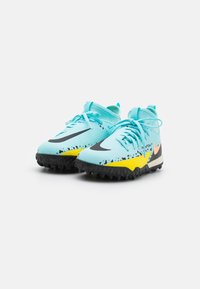 Nike Performance JR PHANTOM GT2 ACADEMY DYNAMIC FIT TF UNISEX - Botas de futebol para piso sintético - glacier ice/black/yellow strike