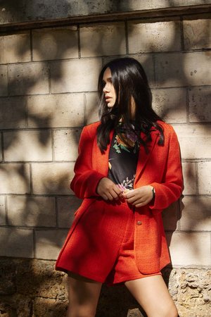 ONLTHILDA MODY BOUCLE - Shortsit - red alert