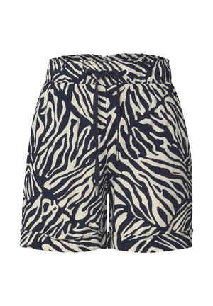 Street One GEMUSTERTE PAPERBAG - Shorts - blau