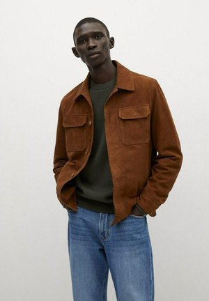 SAVANA - Chaqueta de cuero - kognac