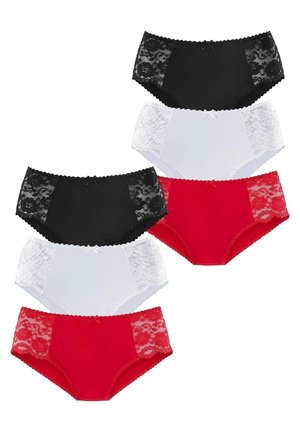 LASCANA 6 PACK - Briefs - rot schwarz weiß