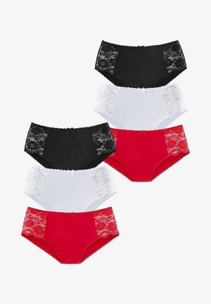 LASCANA, 6 PACK - Briefs - rot schwarz weiß