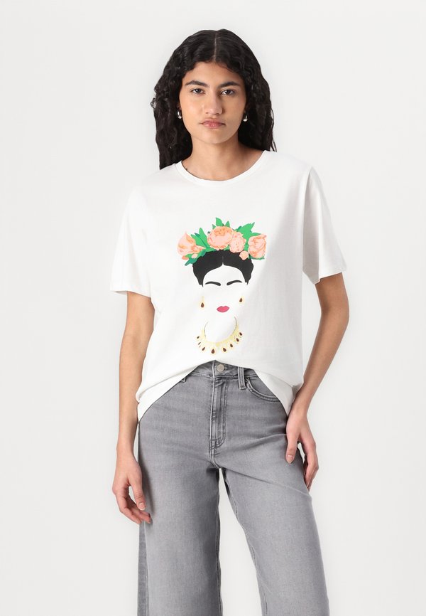 JDYFIONA O NECK - Print T-shirt - cloud dancer3
