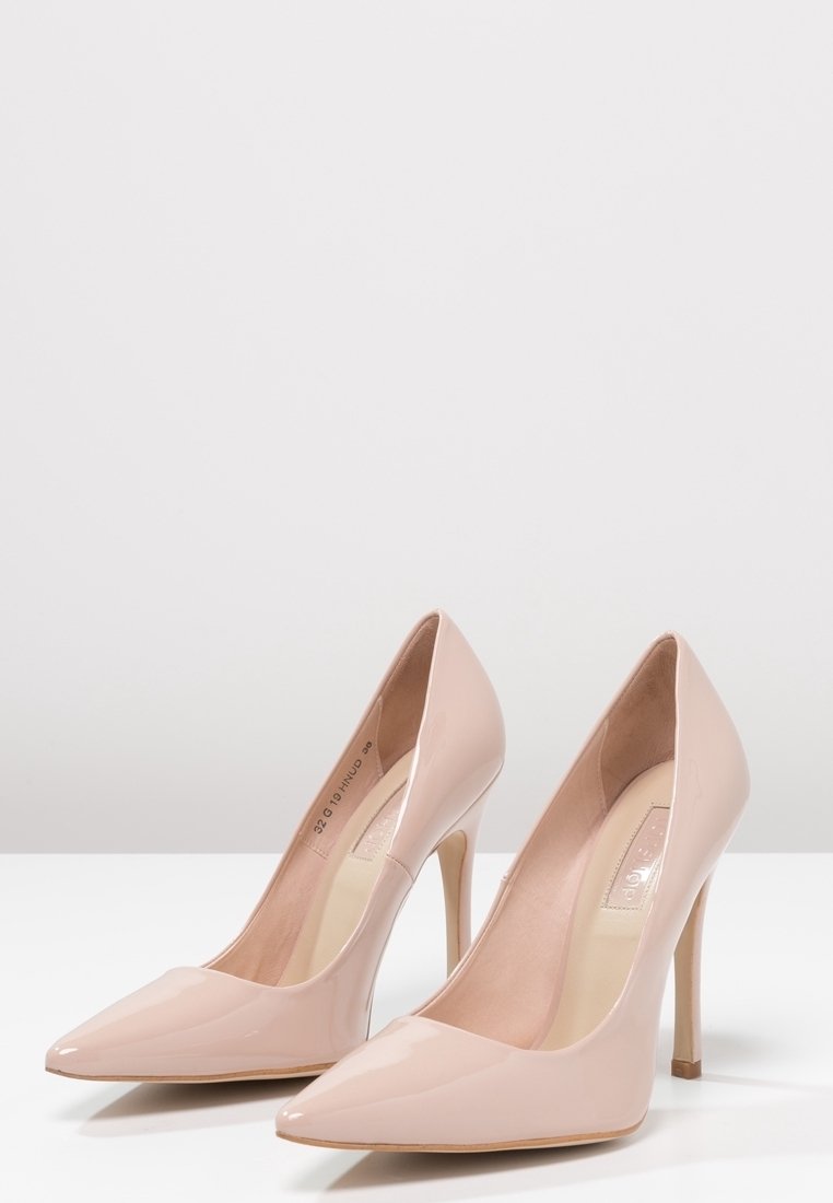 Escarpins Topshop Nude - Taille 5 UK, Talon Aiguille Haut