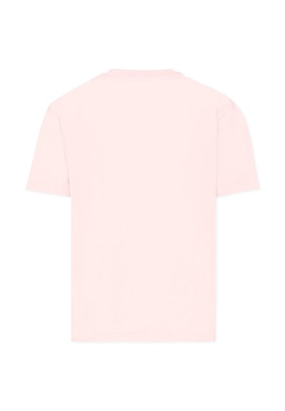 T-shirt rose pâle à manches courtes, affiché de dos sur un fond blanc.