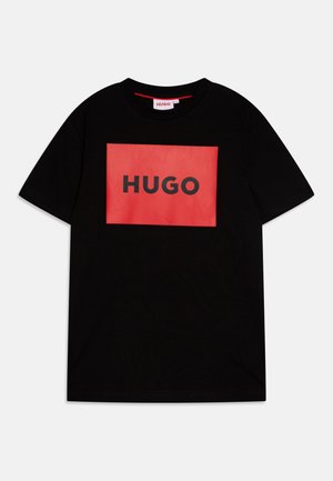 HUGO Kids SHORT SLEEVES TEE - T-shirt imprimé - black