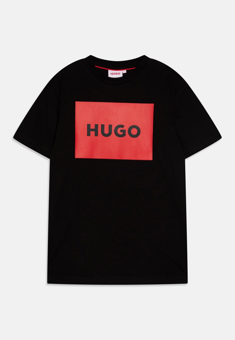 HUGO Kids SHORT SLEEVES TEE - T-shirt imprimé - black