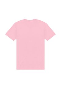  Lichtroze t-shirt met korte mouwen en een ronde hals. Gemaakt van zachte stof, met een effen achterkant zonder afbeeldingen of ontwerpen.