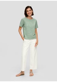 s.Oliver BLACK LABEL T-shirt print - salbeigrün