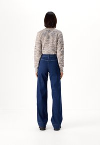 ONLY Tall ONLMADISON BLUSH WIDE BELT - Široké nohavice - dark blue denim