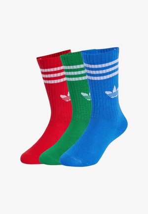 adidas Originals, CREW SOCK 3P UNISEX - Calze - better scarlet/blue/green