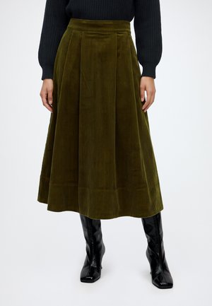 YAS, YASCORDO HW LONG SKIRT S. - А-образна пола - fir green