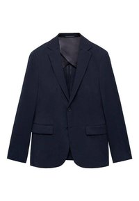Marineblazer aus Stoff, mit einem Reverskragen, zwei vorderen Taschen, Einknopfverschluss und einem glatten Innenfutter.
