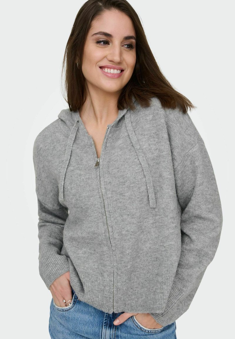 ONLY ONLJESSIE - Gilet - medium grey melange/gris foncé