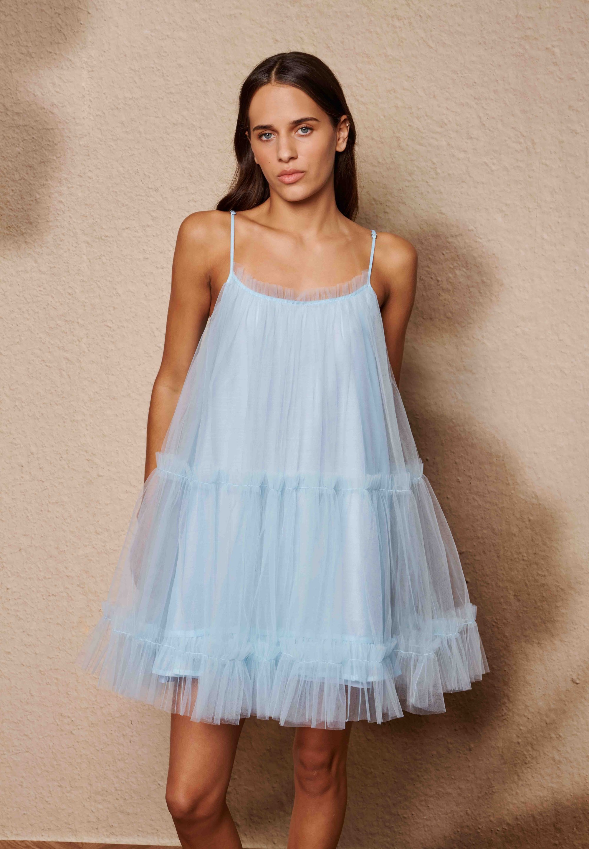 Sister Jane SWAY RUFFLE MINI DRESS - Cocktail dress / Party dress - blue -  Zalando